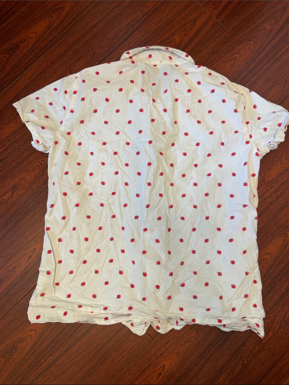 J.Crew White Pajama Set with Strawberry Print - Picture 9 of 10